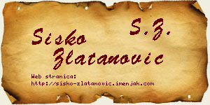 Sisko Zlatanović vizit kartica